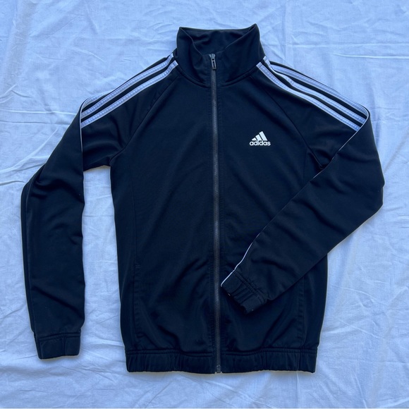 Adidas Zipped Sweatshirt - Black & White - Size S - Picture 5 of 9